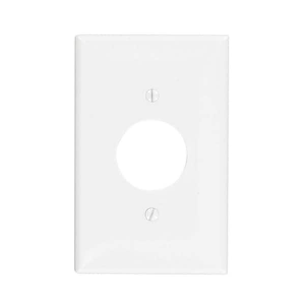 Leviton 1-Gang Midway Single 1.406 in. Hole Wall Plate, White