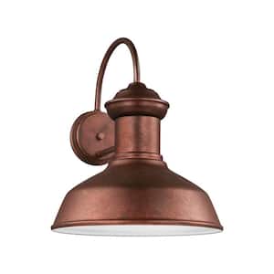 Fredricksburg 1-Light Weathered Copper Outdoor 15.875 in. Wall Lantern Sconce