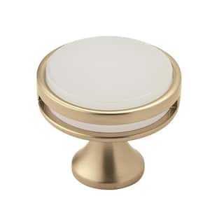 Oberon 1-3/8 in. Dia (35 mm) Golden Champagne/Frosted Cabinet Knob