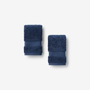 Legends Regal Midnight Blue Solid Egyptian Cotton Wash Cloth (Set of 2)