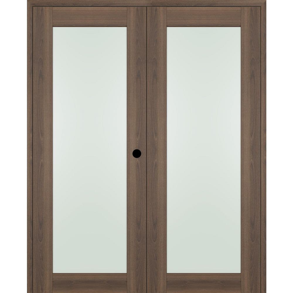 Avon 207 N 36 in. x 96 in. Left Active Full Lite Frosted Glass Pecan Nutwood Wood Composite Double Prehung French Door price history on PriceWatchPro