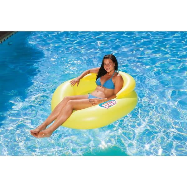 Yellow Water Pop Mesh Swimming Pool Float Lounge