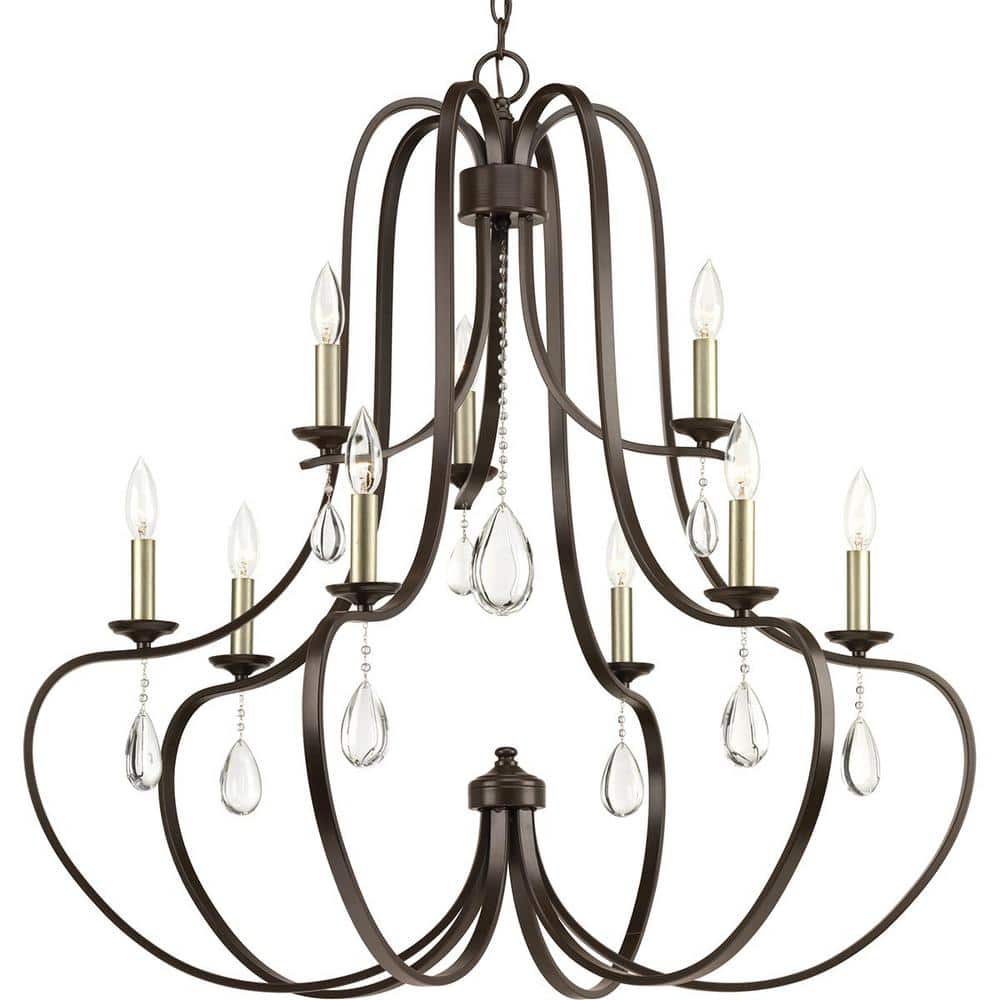 Progress Lighting Anjoux Collection 9-Light Antique Bronze