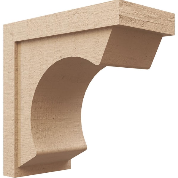 Ekena Millwork 9 in. x 18 in. x 18 in. Classic Emerson Rough Cedar Woodgrain TimberThane Corbel, Primed Tan