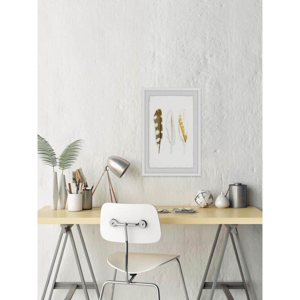30 in. H x 20 in. W Vanishing Feather by Marmont Hill Framed Wall Art