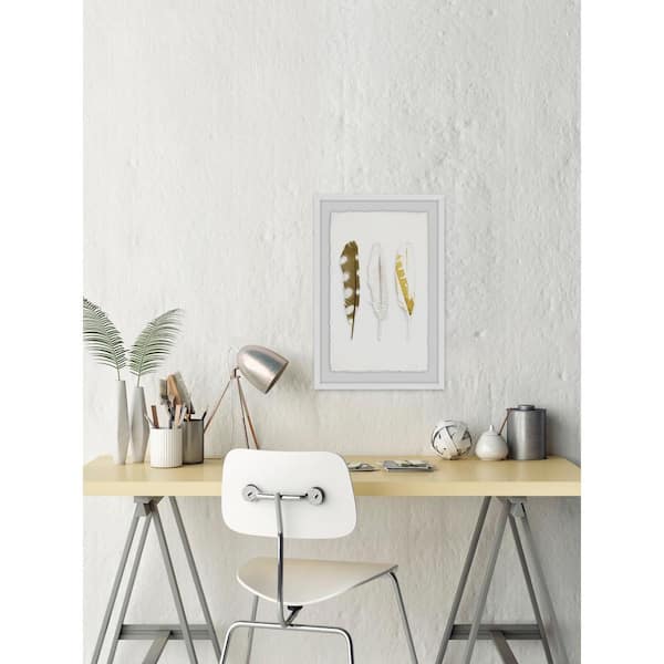 Unbranded 30 in. H x 20 in. W "Vanishing Feather" by Marmont Hill Framed Wall Art