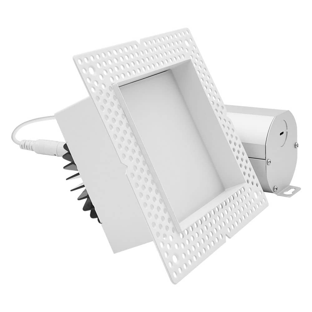 4 in. Integrated LED Square Regressed Trimless Spotlight, Push N’ Lock, 5CCT, 25W, 1950LM, Dimmable, CRI90, 120-277V price history on PriceWatchPro
