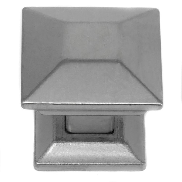 Poise 1 in. Satin Nickel Square Cabinet Knob