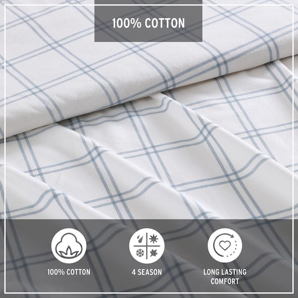 Powder Blue/White 100% Linen Vertical Pinstripe Weave Shirting 60W