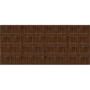 Gallery Collection 16 ft. x 7 ft. 18.4 R-Value Intellicore Insulated Solid Ultra-Grain Walnut Garage Door