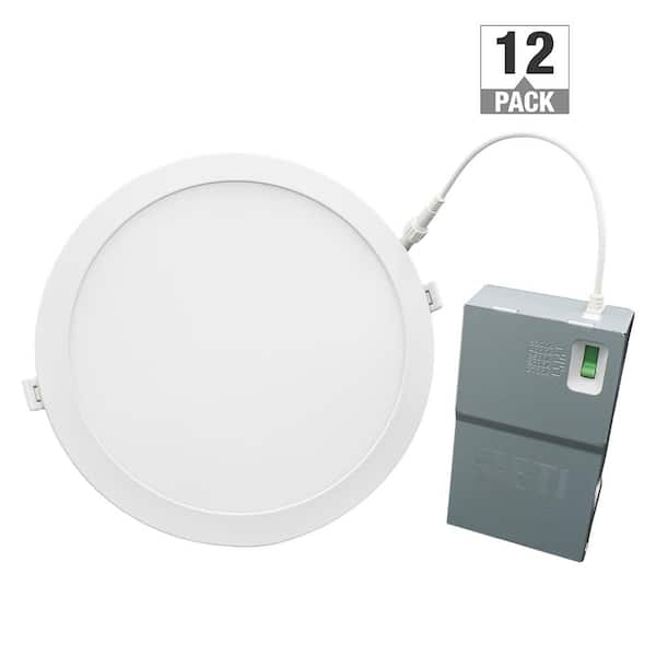 ETI LIGHTING Altair 8 in. Canless Downlight 120-277 Volt Integrated LED Recessed Light Trim 1600 Lumens 17W Adjustable CCT (12-Pack)