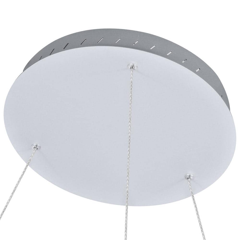 Tania Nickel 39" Drum LED Pendant Chandelier