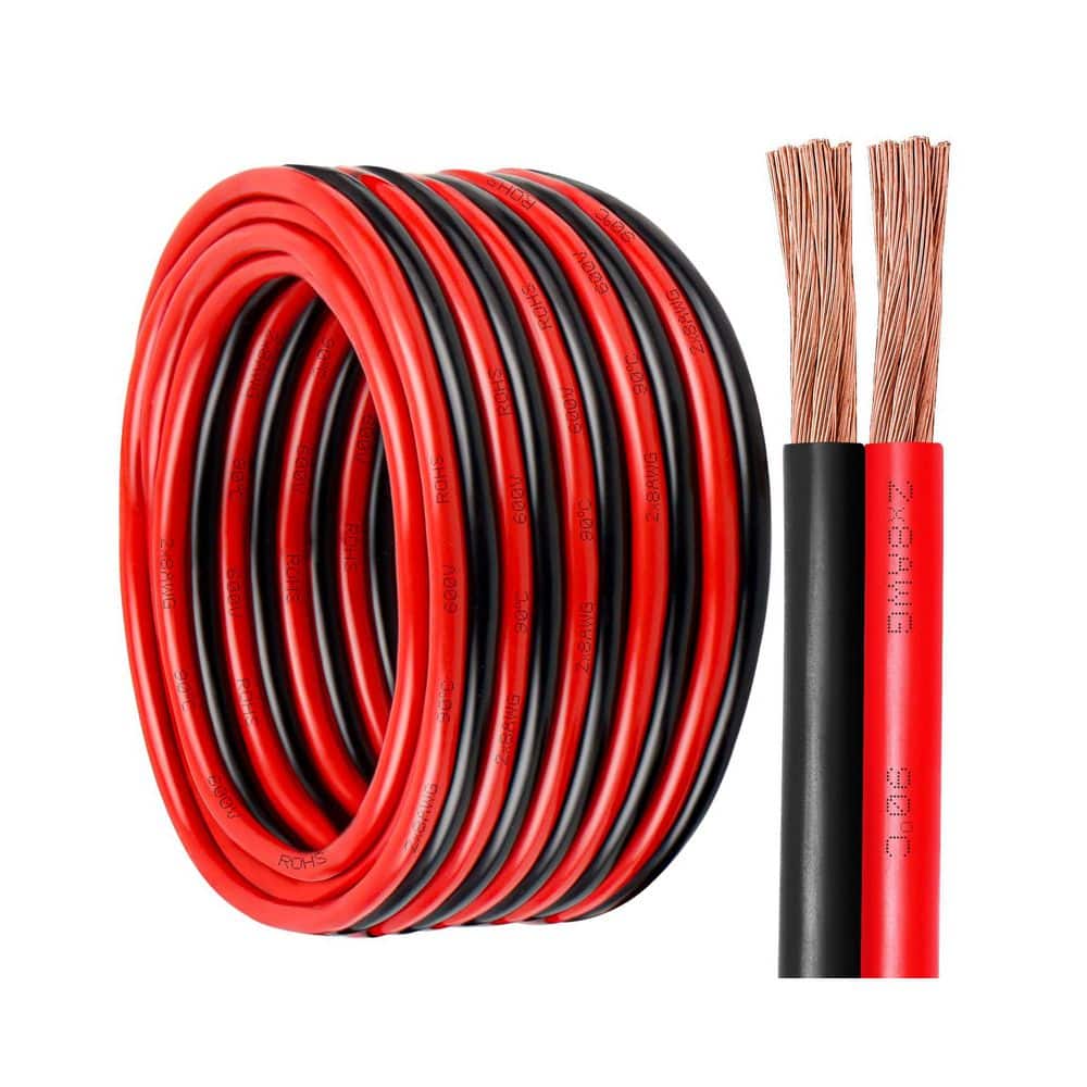 10 ft. 8 AWG 2-Conductor Stranded Copper Wire for Solar Panel, Automotive, Trailer, RV, Speaker, Landscape Lighting price history on PriceWatchPro
