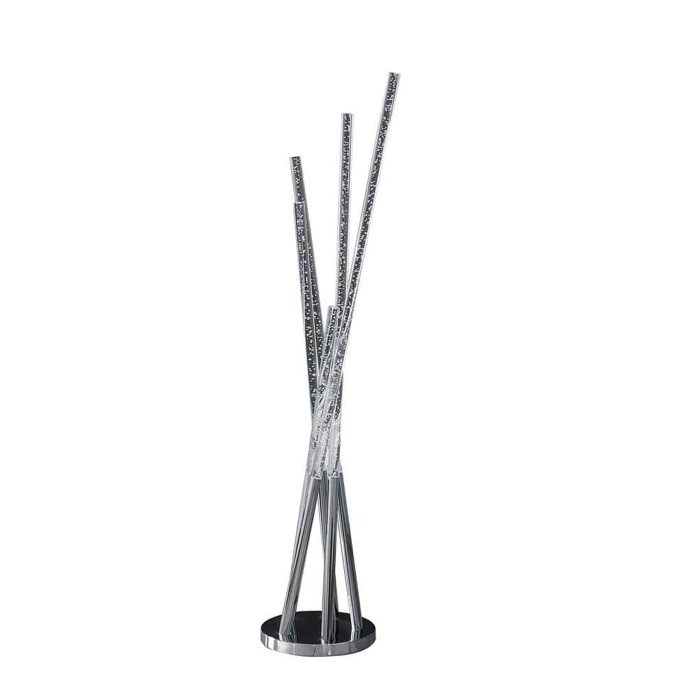 Carina Stix 48.75 in. Silver Chrome Metal Floor Lamp price history on PriceWatchPro