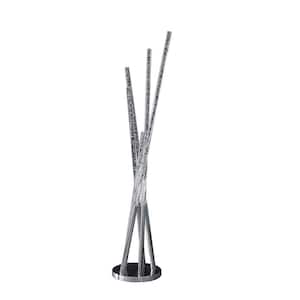 Carina Stix 48.75 in. Silver Chrome Metal Floor Lamp