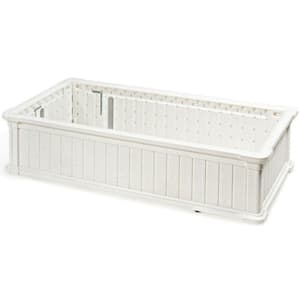 48 in. x 24 in. Plastic Outdoor Raised Garden Bed Rectangle Plant Box
