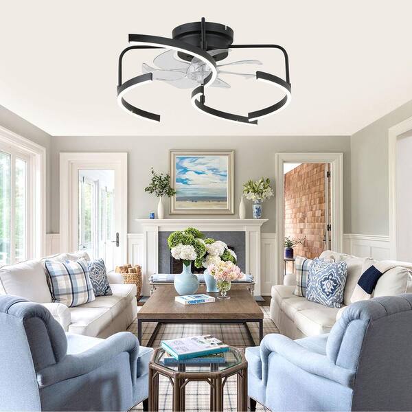 Oaks Aura Eva 20 in. Indoor Cyberpunk Modern Black 6-DIY