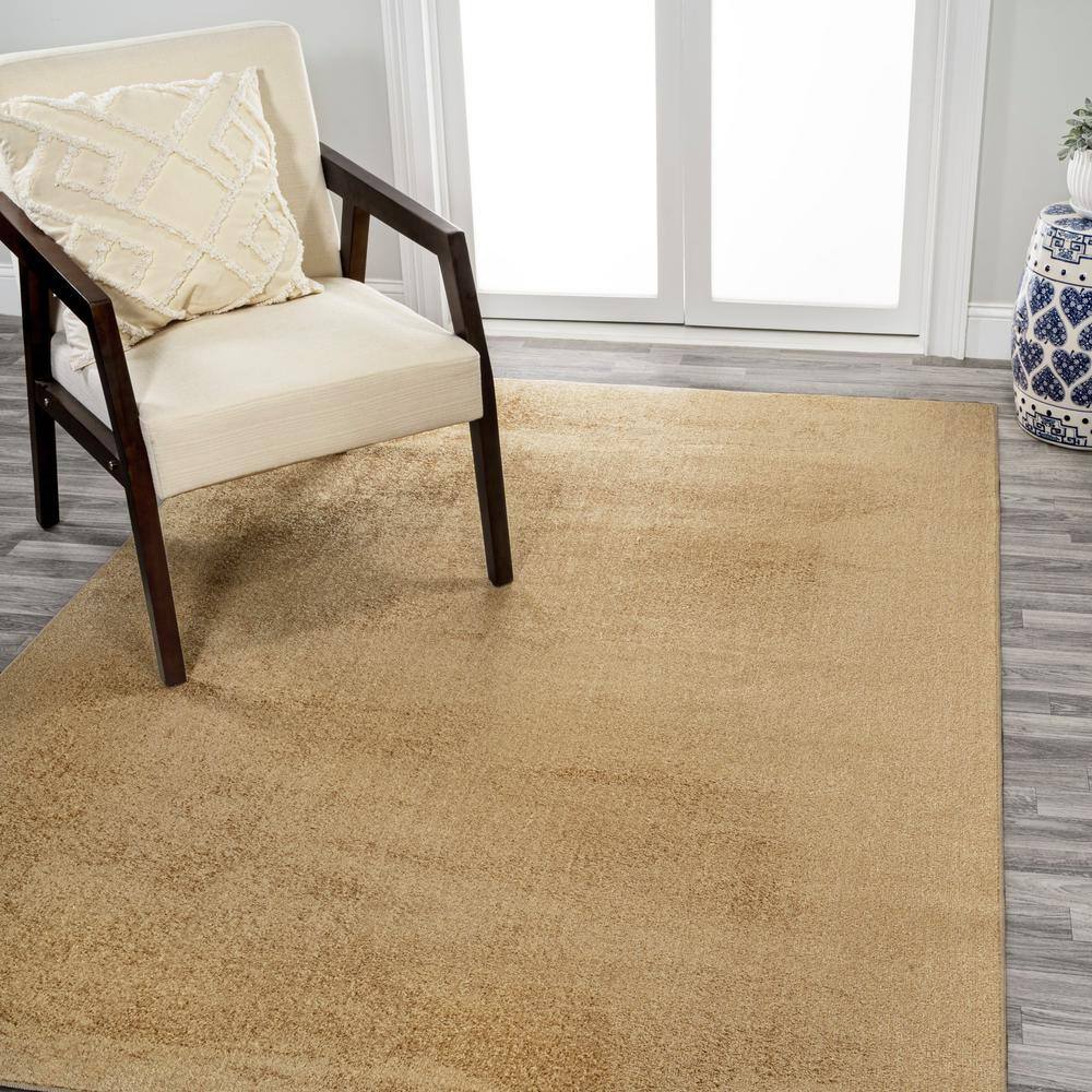 Twyla Yellow Low-Pile Machine-Washable Area Rug 5' x 8'