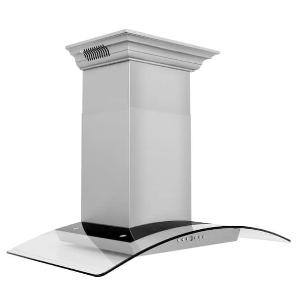 ZLINE 36 Wall Mount Range Hood in Stainless Steel & Glass (KZ-36)