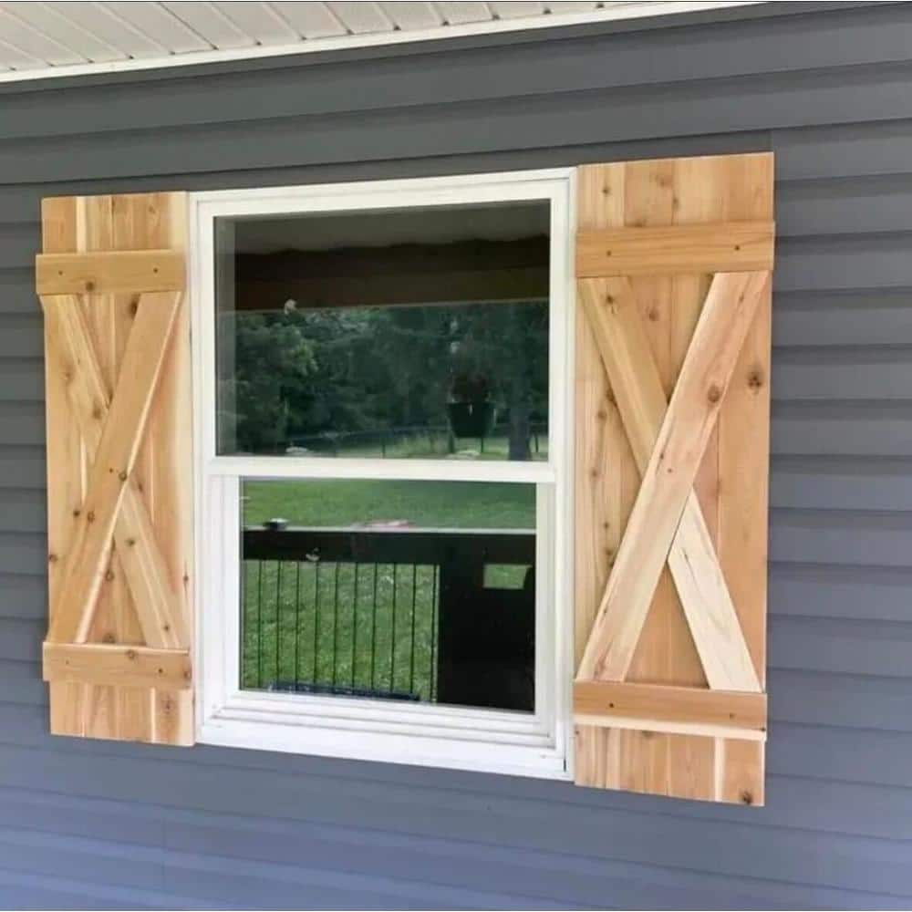 Dogberry Dirty Blonde Cedar 54'' Board & Batten Shutters