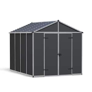 Rubicon 8 ft. x 10 ft. Dark Gray Polycarbonate Garden Storage Shed (77.2 sq. ft.)