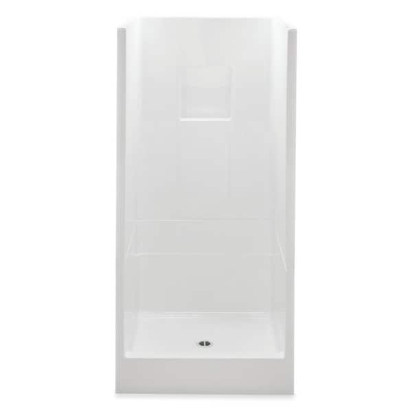 Remodeline 32 in. x 32 in. x 72.8 in. 2-Piece Shower Stall with Center Drain in White