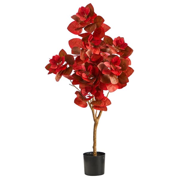 Nearly Natural 3 ft. Orange Autumn Pomegranate Artificial Tree