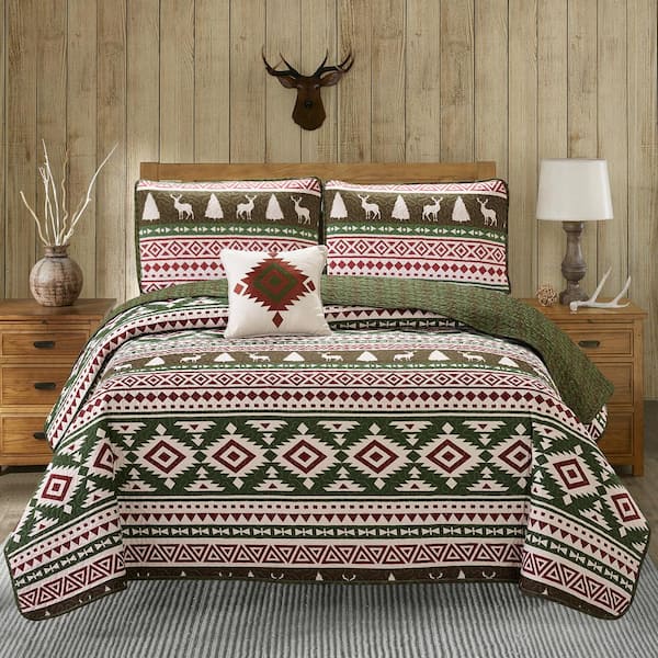 Deer print Reversible Quilt set – Mega Bedding Outlet