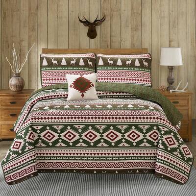 Twin Polyester Quilt Set, Deer Twin Bedding