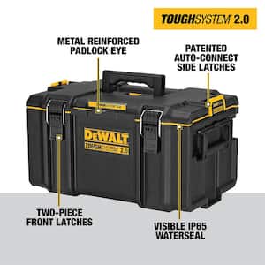 TOUGHSYSTEM 2.0 22 in. Medium Tool Box, TOUGHSYSTEM 2.0 Deep Tool Tray and (2) TOUGHSYSTEM 2.0 Shallow Tool Trays