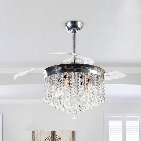 retractable chandelier ceiling fan