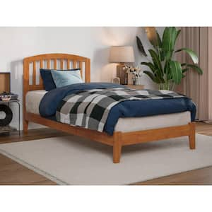 Richmond Light Toffee Natural Bronze Solid Wood Frame Twin XL Low Profile Platform Bed