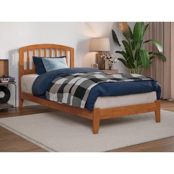 AFI Richmond Light Toffee Natural Bronze Solid Wood Frame Twin XL Low Profile Platform Bed
