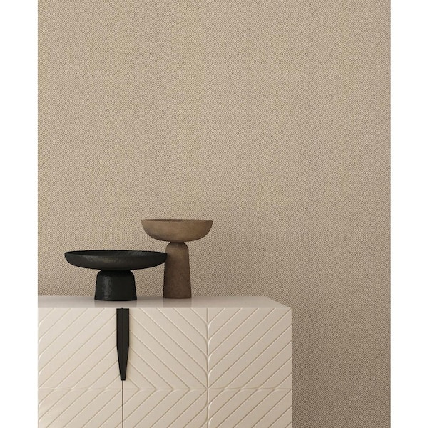 Tailored Chevron Hazelnut Wallpaper