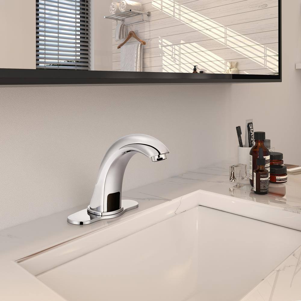 Chrome Hands-Free Automatic Sensor Bathroom Faucet