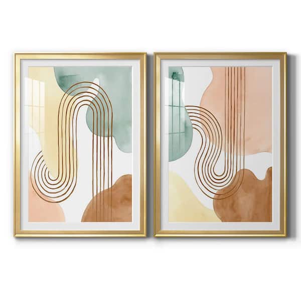 Wexford Home Spring Shapes I by Wexford Homes 2 Pieces Framed Abstract Paper Art Print 30.5 in. x 42.5 in.