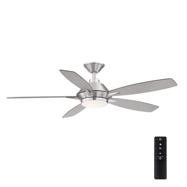 Led Brushed Nickel Ceiling Fan, Ceiling Fan Blades Home Depot