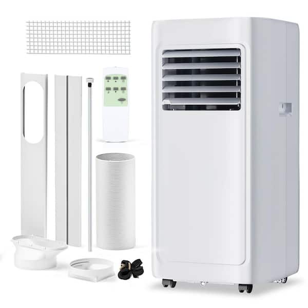 8000(DOE) BTU Portable Air Conditioner, 250 Sq. Ft. with Dehumidifier and Remote Control for Apartment, Bedroom, White
