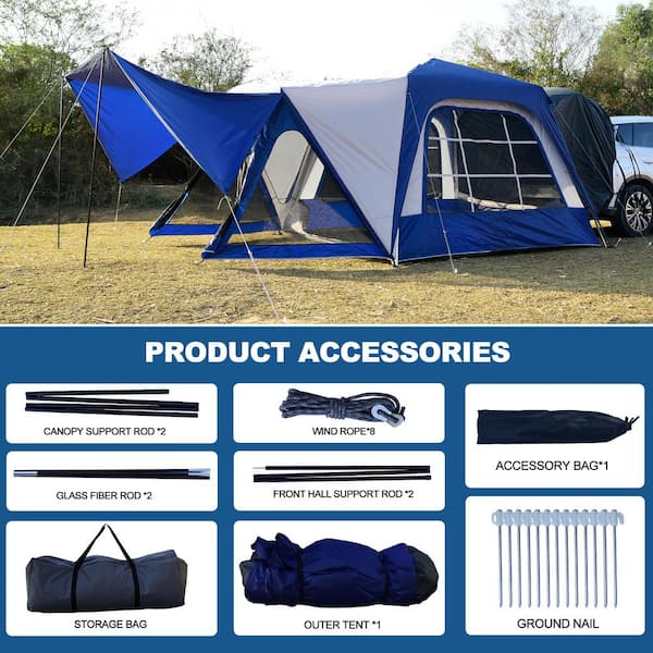 BOZTIY SUV Tent for Camping, 6-Person Car Camping Tent with Screen House  Room, Universal Waterproof SUV Camping Tent P1604100-NYDH - The Home Depot