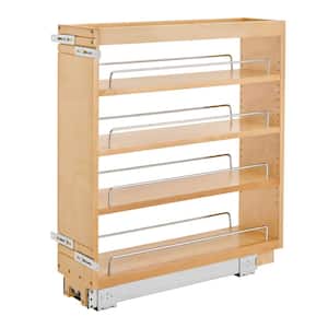 Natural Maple 6 in. Pull Out Kitchen Cabinet Organizer Pantry Spice Rack