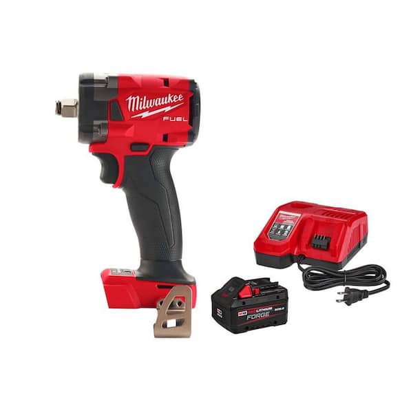 M18 FUEL GEN-3 18V Lith-Ion Brushless Cordless 1/2 in. Compact Impact Wrench w/ FORGE 8. 0Ah Battery & Charger