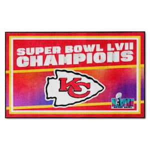 Kansas City Chiefs Super Bowl LVII Champions Red 3ft. x 5ft. Plush Area Rug