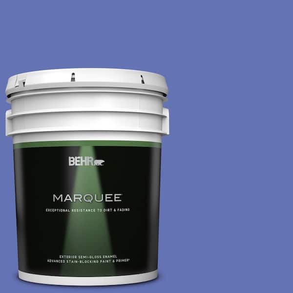 BEHR MARQUEE 5 gal. #P540-6 Wild Pansy Semi-Gloss Enamel Exterior Paint & Primer