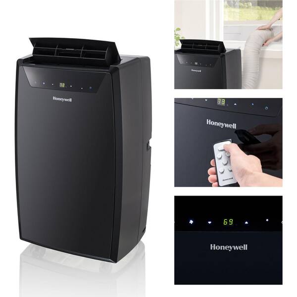 Honeywell 8,000 BTU Portable Air Conditioner Cools 500 Sq. Ft. with  Dehumidifier in Black MN1CFSBB8 - The Home Depot