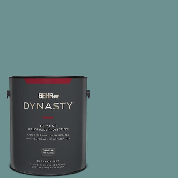 BEHR DYNASTY 1 gal. #500F-6 Hallowed Hush Flat Exterior Stain-Blocking Paint & Primer