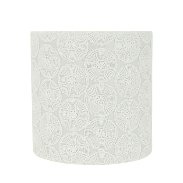 Aspen Creative Corporation 8 in. x 8 in. White with Circled Floral ...