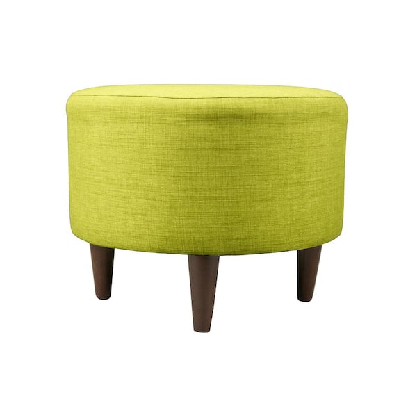 MJL Furniture Designs Sophia Bennett Lime Round Upholstered Ottoman