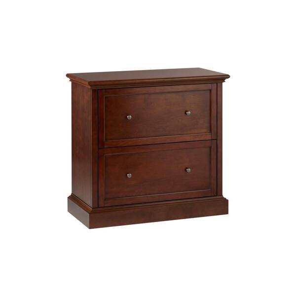 File Cabinet with 2 Drawers Brown Wood Vertical Filing Cabinet 