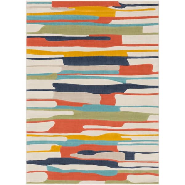 Livabliss Astvin Multi 5 ft. 3 in. x 7 ft. 3 in. Abstract Area Rug