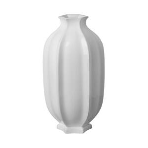 20 in. Tall Pomegranate White Ceramic Vase
